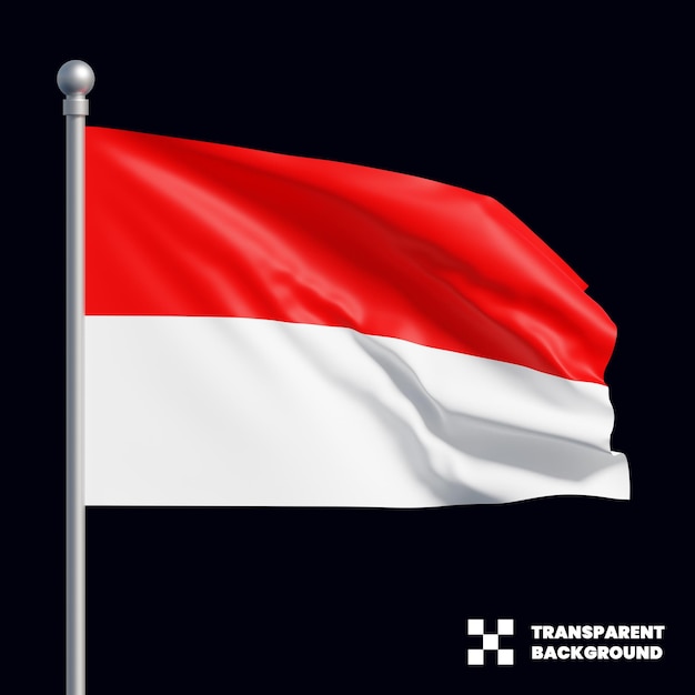Flaga Indonezji odizolowana