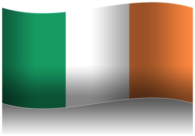 PSD flaga irlandii 3d