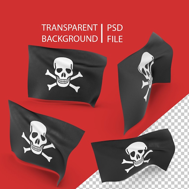 PSD flaga jolly roger pirate flag png