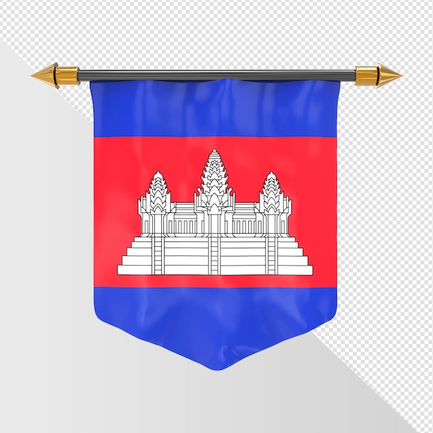 Flaga Kambodża Render 3d Render
