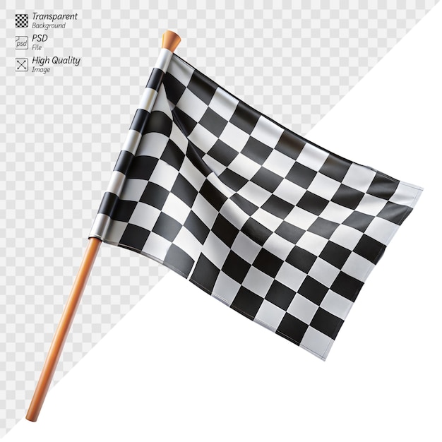 PSD flaga karetowa wskazująca koniec wyścigu