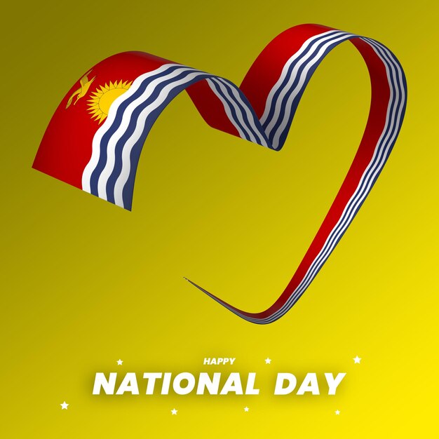 PSD flaga kiribati element projektowania narodowego dnia niepodległości baner wstążka psd