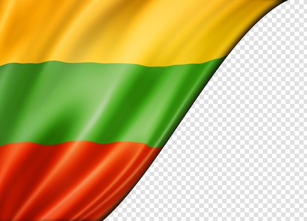 Flaga Litwy odizolowana na białym sztandarze