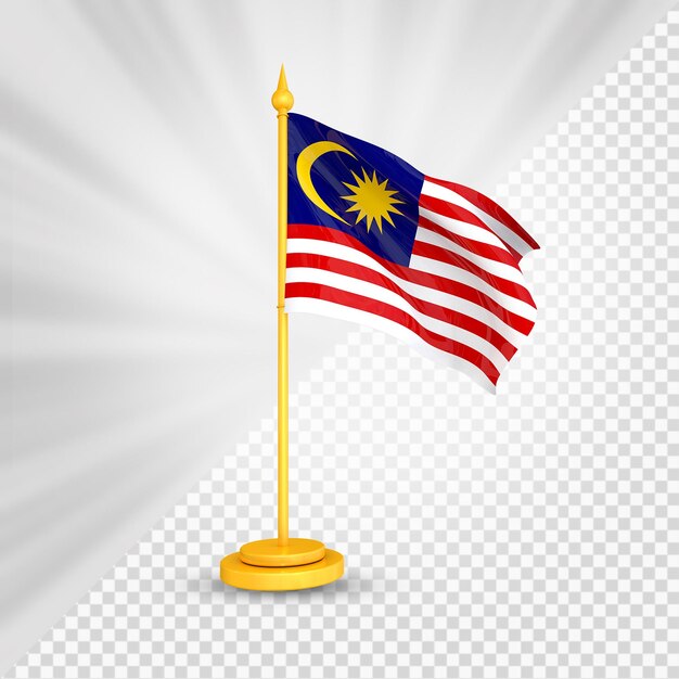 Flaga Malezji Renderowania 3d