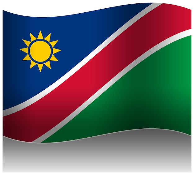 PSD flaga namibii 3d