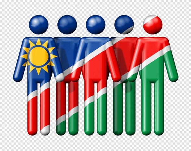 PSD flaga namibii na trzymać dane
