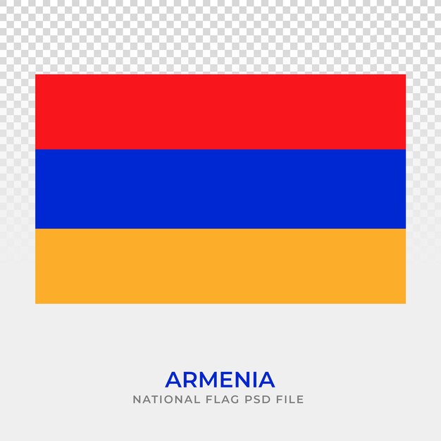 PSD flaga narodowa armenii plik psd element flagi armenii szablon projektu element projektu dzień armenii