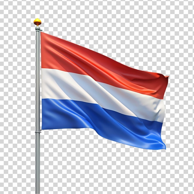 PSD flaga niderlandów izolowana na przezroczystym tle