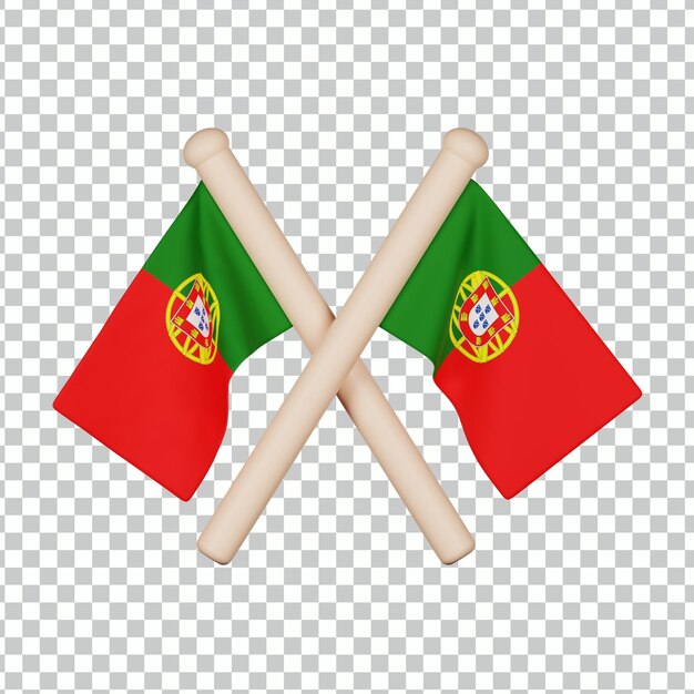 Flaga Portugalii Ikona 3d