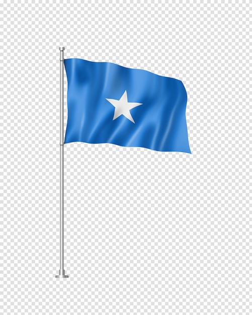 Flaga Somalii na białym tle