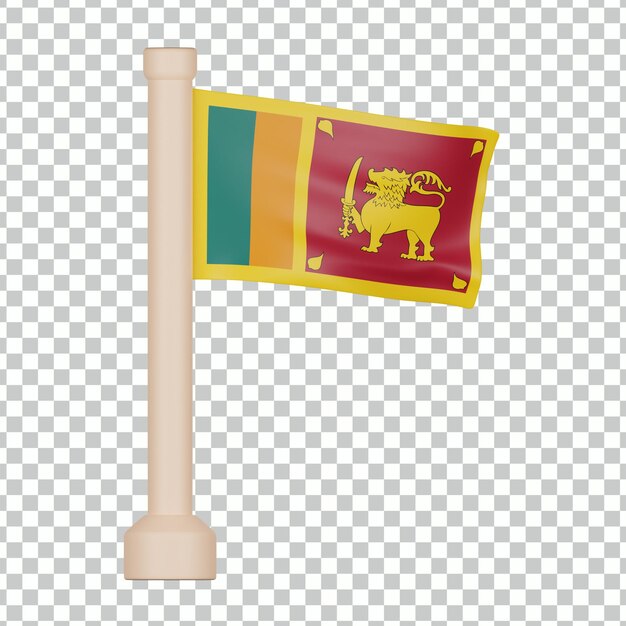 PSD flaga sri lanki ikona 3d