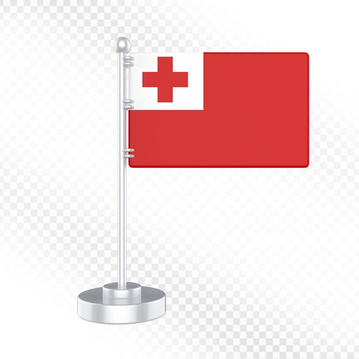 PSD flaga tonga na stojaku na biurku
