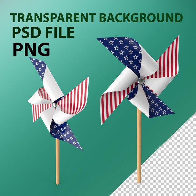 PSD flaga usa pinwheel png