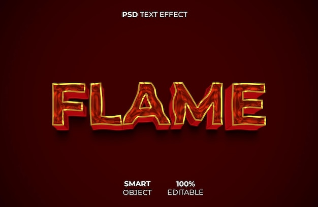 Flame3d編集可能なテキスト効果