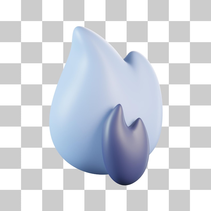 PSD flame 3d icon