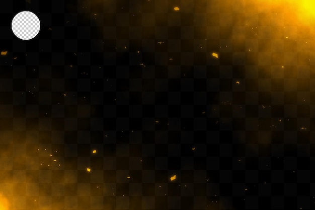 Flame and particles dust
