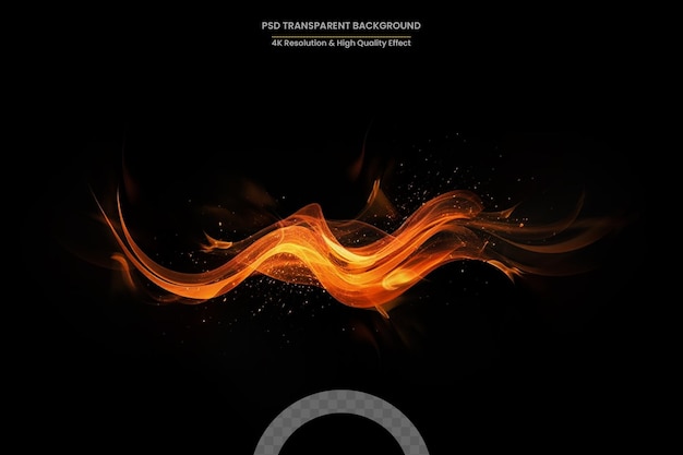 PSD flame burning pure black background