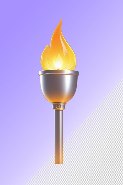 PSD a flame from a torch with a purple background