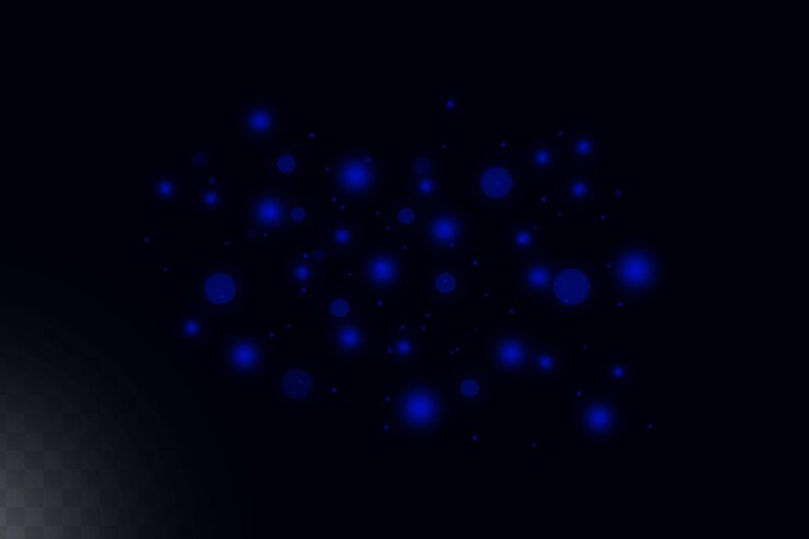 PSD flame and particles dust blue