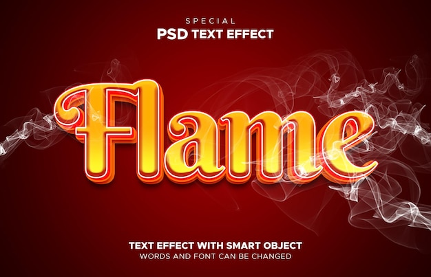 Смарт-объект «текстовый эффект пламени»
