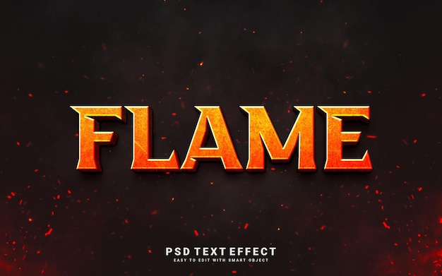 PSD flame text effect