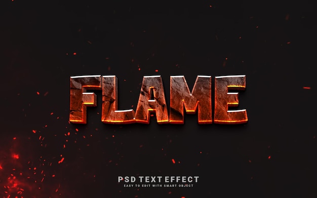 PSD flame text effect