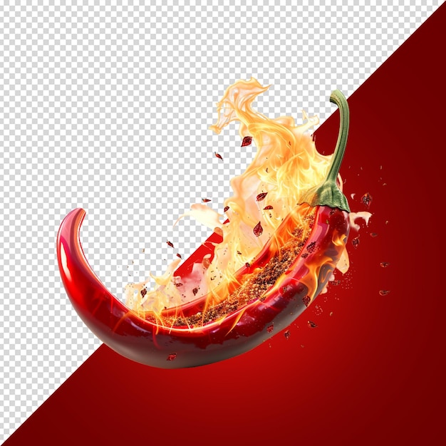 PSD a flame with a flame and a red background with the word apple on it