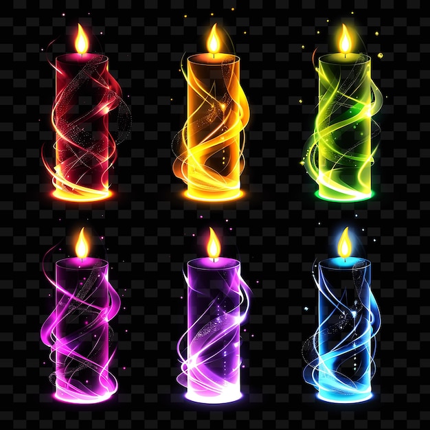 PSD flameless led pillar candles with color changing effects whi neon led light decorative background