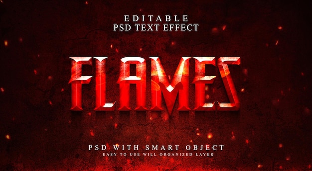 Flames text effect