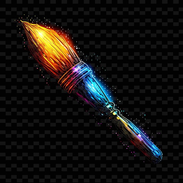 A flaming torch with the flame on it