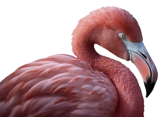 PSD flamingo bird isolated