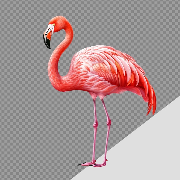 PSD flamingo png isolated on transparent background