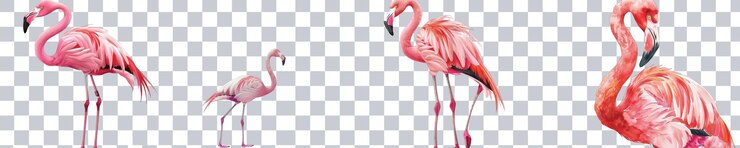 PSD flamingos gracefully gather by a serene lagoon at sunrise on the transparent background png format