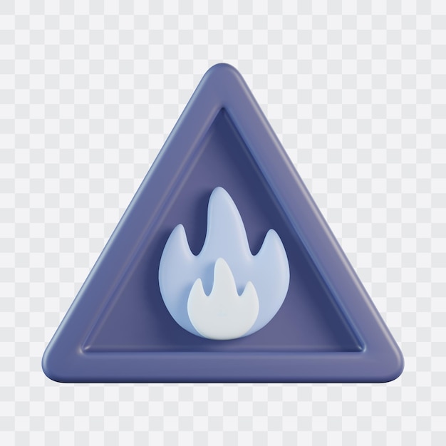 Flammable sign 3d icon