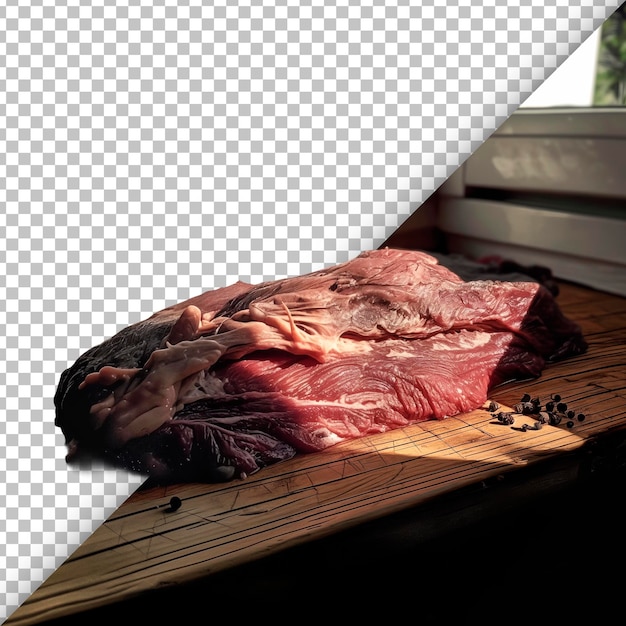 PSD flank steak with detailed transparent background