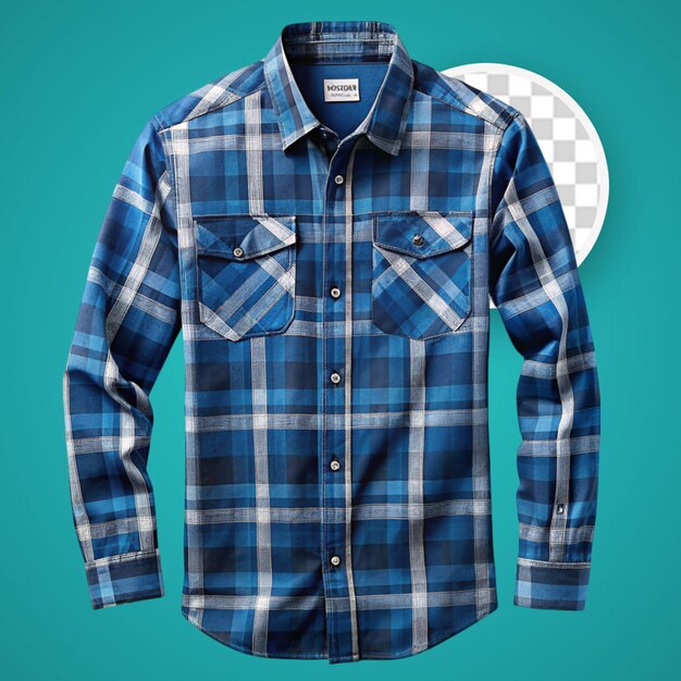 PSD flannel shirt on white background