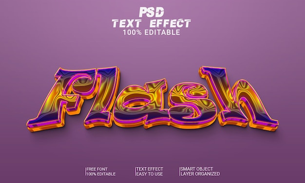 Flash 3d Efekt Tekstowy Plik Psd