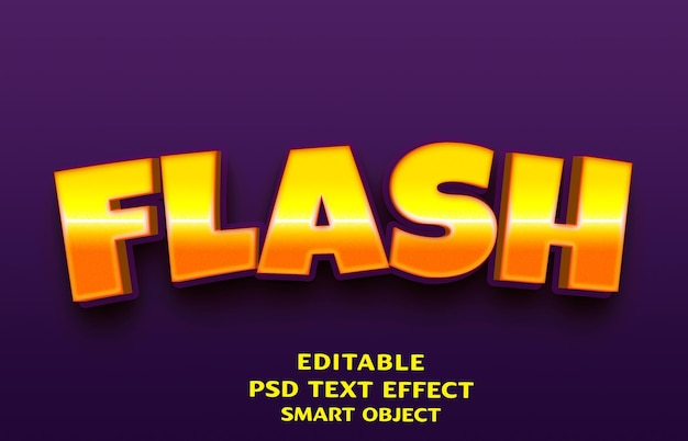 flash 3d text effect design