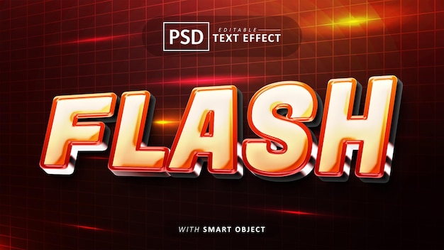 Редактируемый текстовый эффект flash 3d