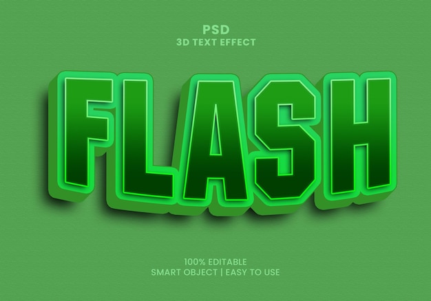 Effetto stile testo 3d flash