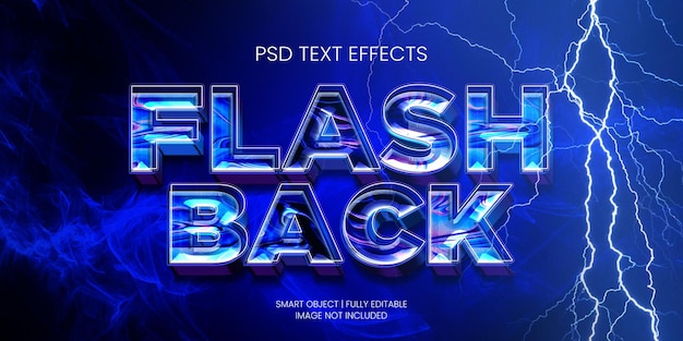 PSD flash back text effect