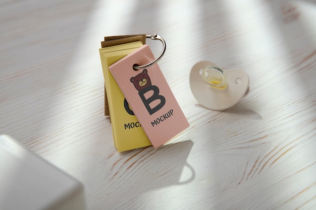 flash card for kids mock-up design
