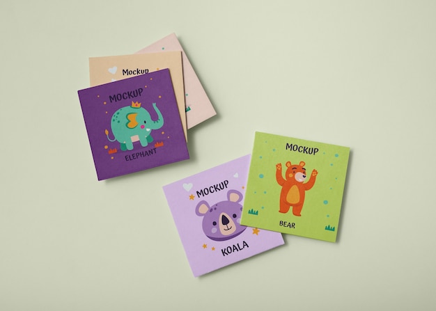 Flash cards mockup design