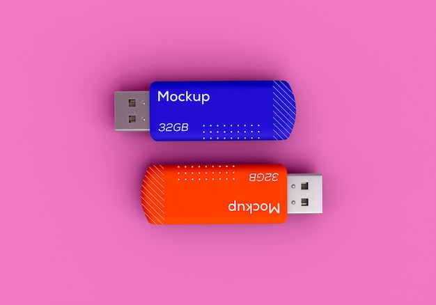 PSD flash drive mockup design