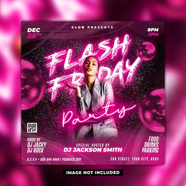 Flash friday party-flyer