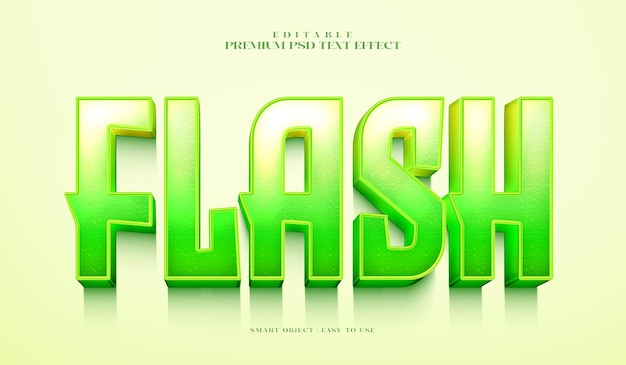 PSD flash fully editable premium psd 3d text effect