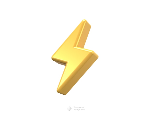 PSD flash icon 3d render illustration