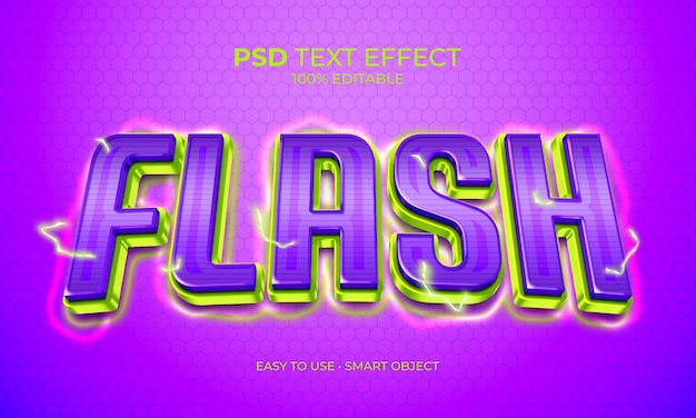 PSD flash lightning bolt text effect