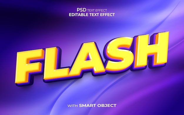 Flash sale 3d стиль редактируемый текст эффект