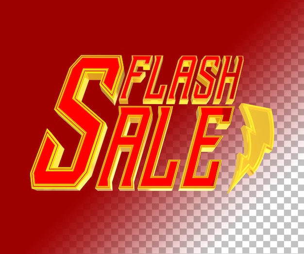 Testo 3d di vendita flash